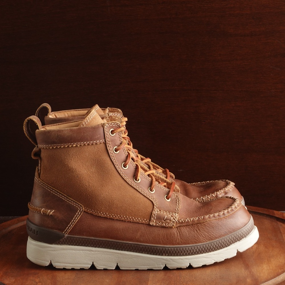 Manitobah Mukluks Boots Mens Size 11 Brown Mesa Moc Toe Leather Ankle Waterproof